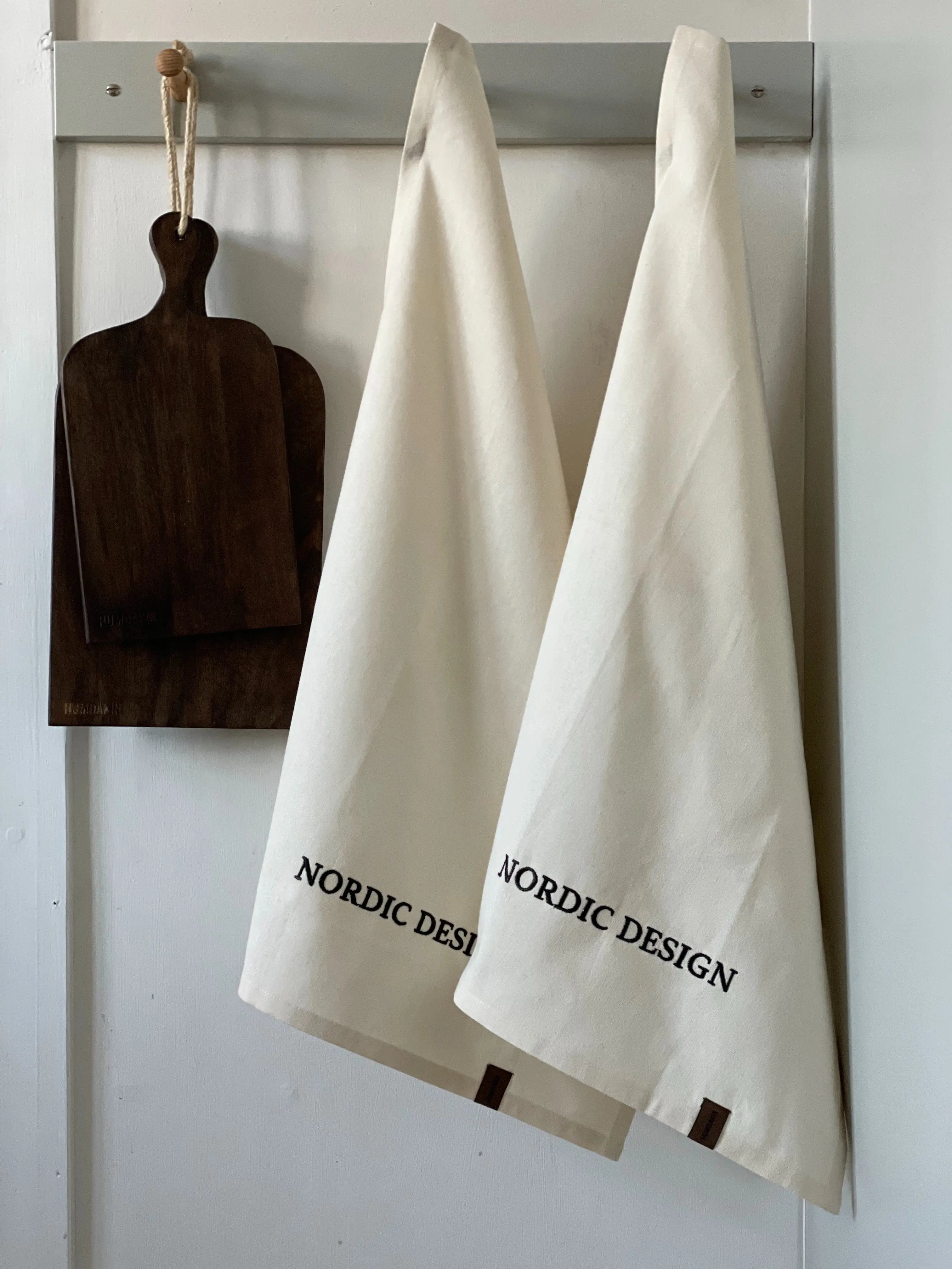 HUMDAKIN Viskestykker - 2 stk - Nordisk Design Organic Textiles 029 Shell